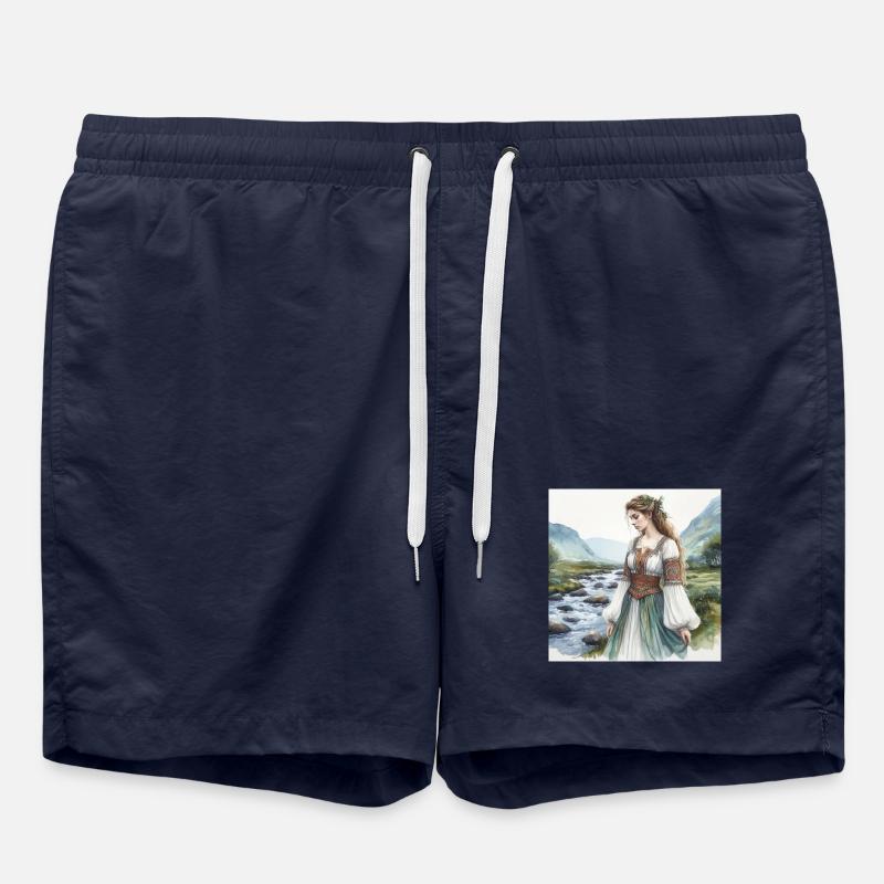 Aquarelle Celtibère Femme - Short de bain - bleu marine