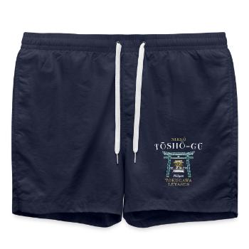 Nikko, sanctuaire Tosho-gu, 1er honneur du shogun, Japon - Short de bain - bleu marine - Devant - AI Model Male 185 light (185cm)
