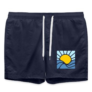 Soleil, été et mer - Short de bain - bleu marine - Devant - AI Model Male 185 light (185cm)