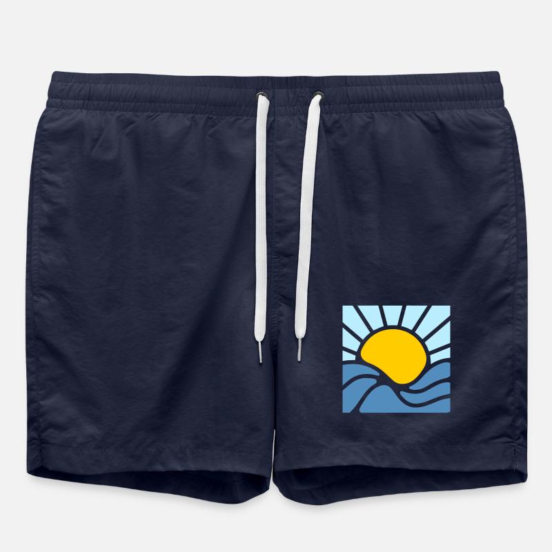 Soleil, été et mer - Short de bain - bleu marine