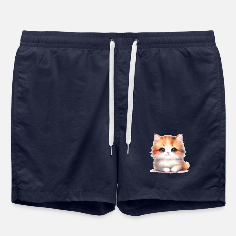 Cute Cat - Swim Trunks - french navy