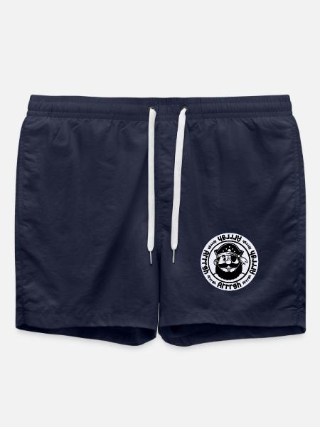 Funny pirate with eye patch - Swim Trunks - french navy