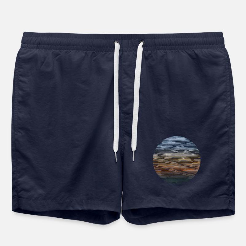 Adventure Abenteuer Illustration - Badeshorts - French Navy