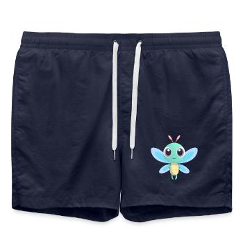 Baby Bunte Libelle - Badeshorts - French Navy - Vorne - AI Model Male 185 light (185cm)