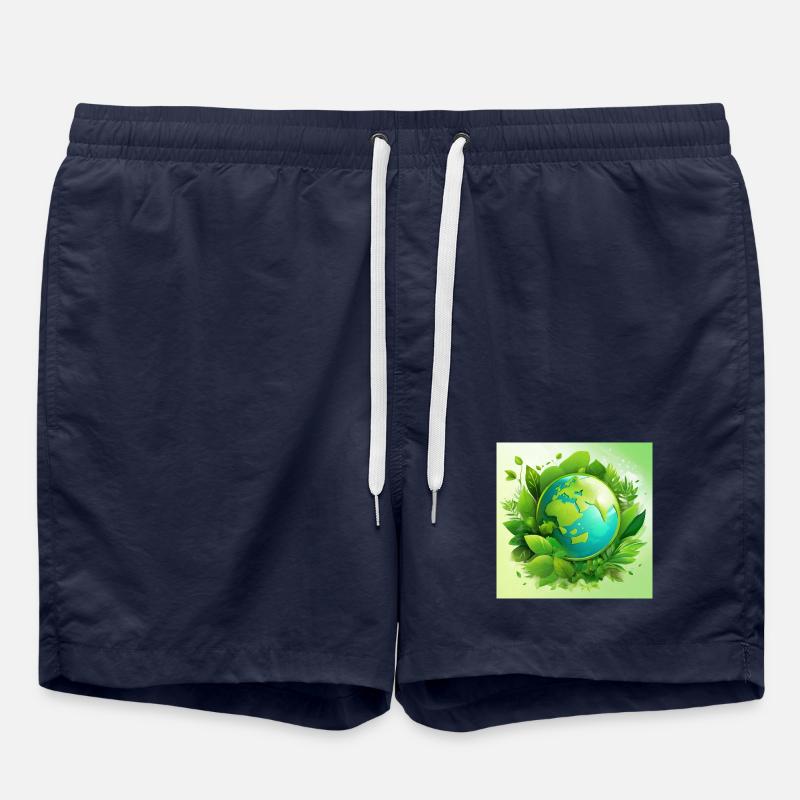 Planète verte - Short de bain - bleu marine