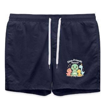 Dino-Friends - Badeshorts - French Navy - Vorne - AI Model Male 185 light (185cm)