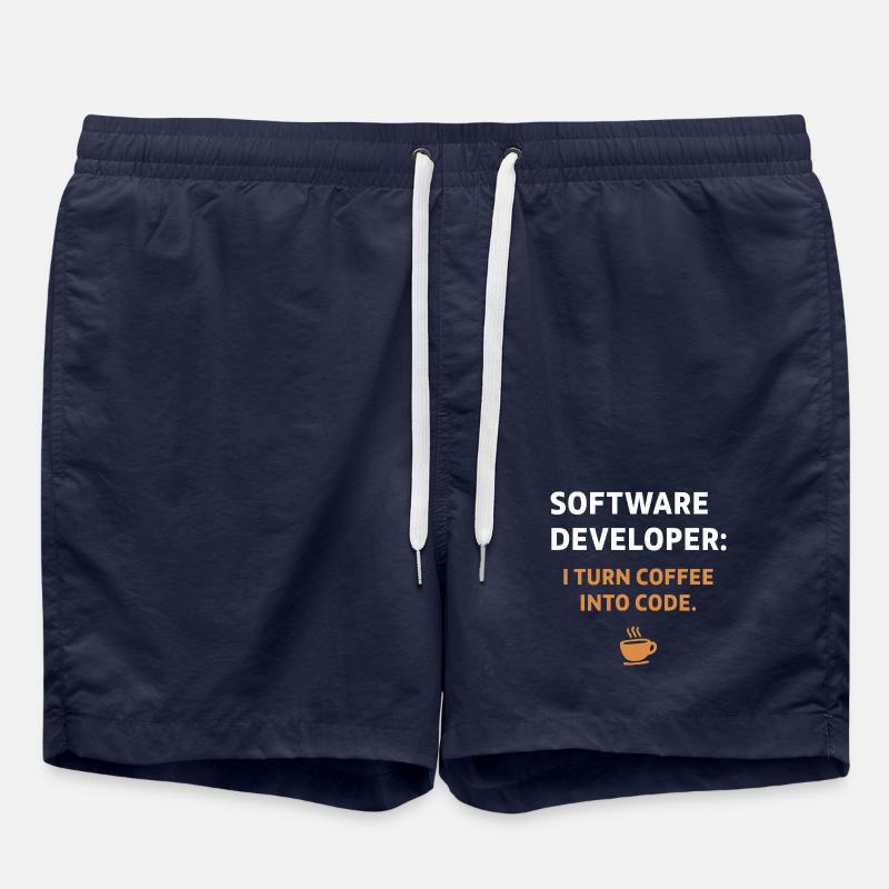 Software Developer - Coffee Edition - Badeshorts - French Navy