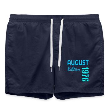 August 1976 - 50. Geburtstag - Badeshorts - French Navy - Vorne - AI Model Male 185 light (185cm)