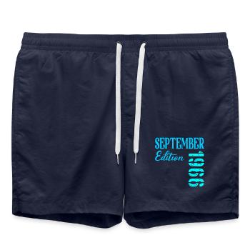 Septembre 1966 - 60e anniversaire - Short de bain - bleu marine - Devant - AI Model Male 185 light (185cm)