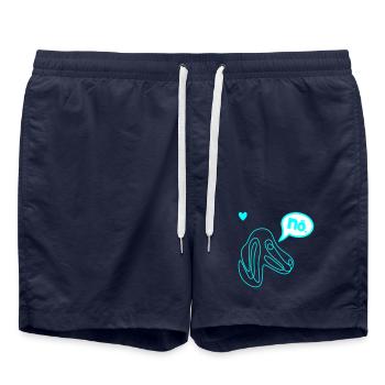 Dackel Eigenwilliger Hund - Badeshorts - French Navy - Vorne - AI Model Male 185 light (185cm)