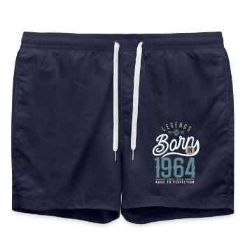 Legends are born in 1964 anniversary 58 years - Swim Trunks - french navy - Front - AI Model Male 185 light (185cm)