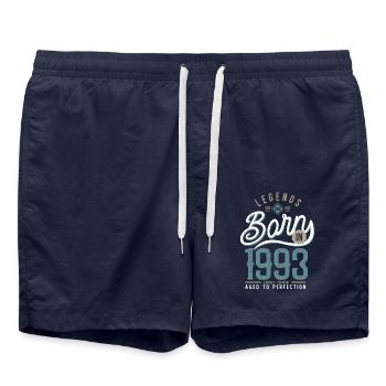 Geburtstag 28 Jahre Jahrgang 1993 Geschenk 30 Jahre - Badeshorts - French Navy - Vorne - AI Model Male 185 light (185cm)