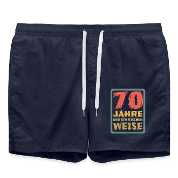 Age 70 - Swim Trunks - french navy - Front - AI Model Male 185 light (185cm)