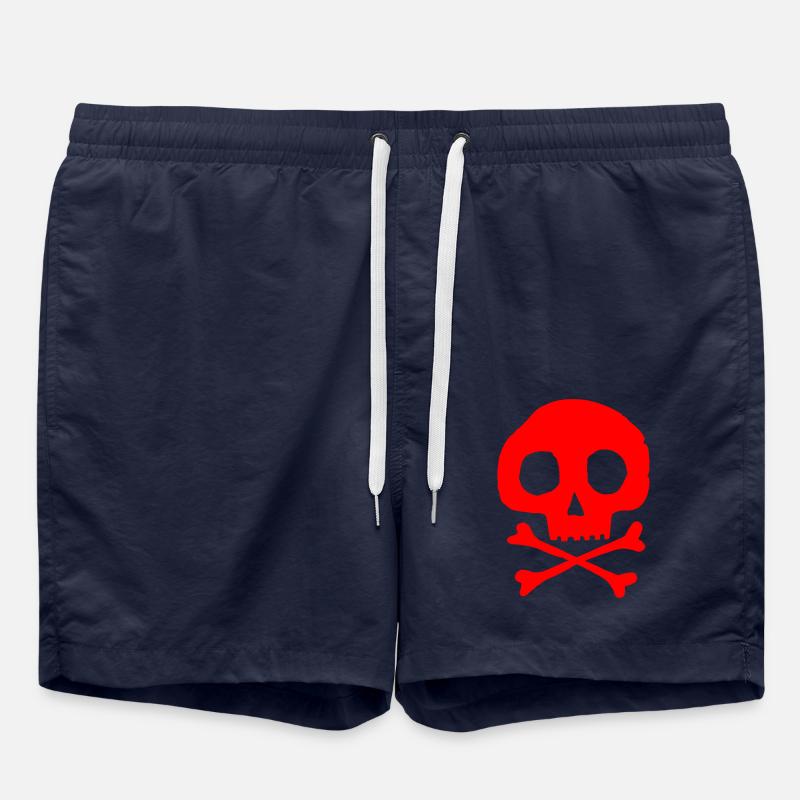 Skull and bones - Swim Trunks - french navy