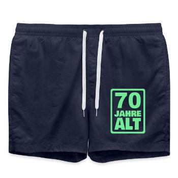 Age 70 - Swim Trunks - french navy - Front - AI Model Male 185 light (185cm)