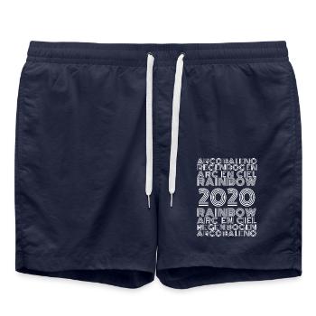 Rainbow 2020 - Badeshorts - French Navy - Vorne - AI Model Male 185 light (185cm)