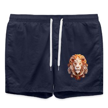 Zodiac sign Leo - Swim Trunks - french navy - Front - AI Model Male 185 light (185cm)