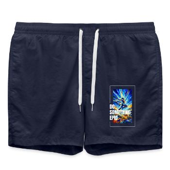 Faites quelque chose d’épique - Short de bain - bleu marine - Devant - AI Model Male 185 light (185cm)