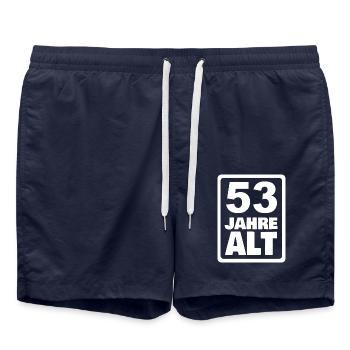 Jahr 53 - Badeshorts - French Navy - Vorne - AI Model Male 185 light (185cm)