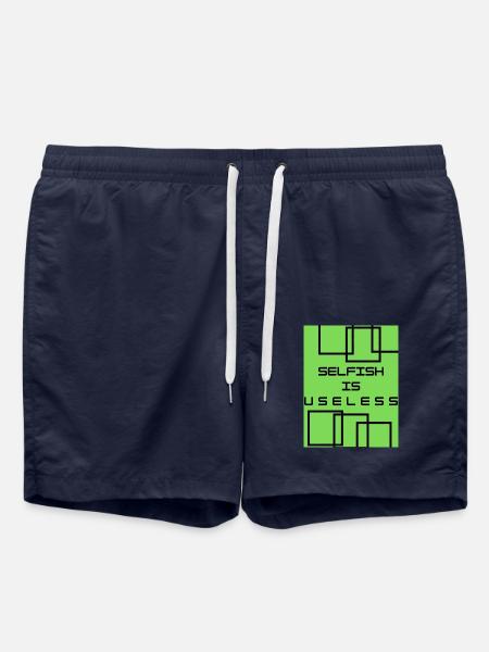 selfish is useless - Short de bain - bleu marine