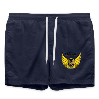 Ukraine Design Peace Slava ukraini - Badeshorts - French Navy - Vorne - AI Model Male 185 light (185cm)