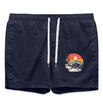 4x4 offroad 4X4 humour off road - Short de bain - bleu marine - Devant - AI Model Male 185 light (185cm)