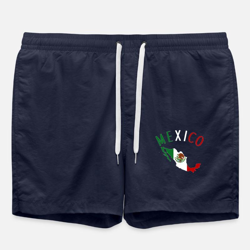 Mexico Flag Map - Swim Trunks - french navy