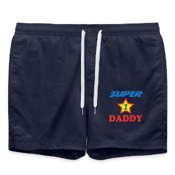 SUPER PAPA - Badeshorts - French Navy - Vorne - AI Model Male 185 light (185cm)