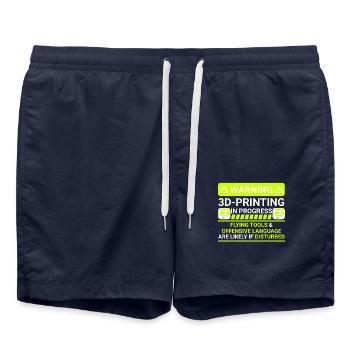 warning 3d printing in progress - Badeshorts - French Navy - Vorne - AI Model Male 185 light (185cm)