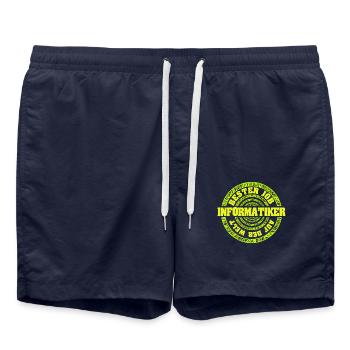 Geschenk für Informatiker - Badeshorts - French Navy - Vorne - AI Model Male 185 light (185cm)
