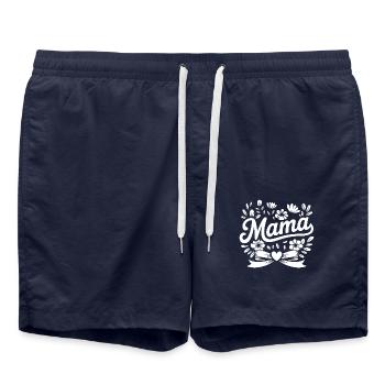 Maman Mère Cadeau de Fête des Mères - Short de bain - bleu marine - Devant - AI Model Male 185 light (185cm)