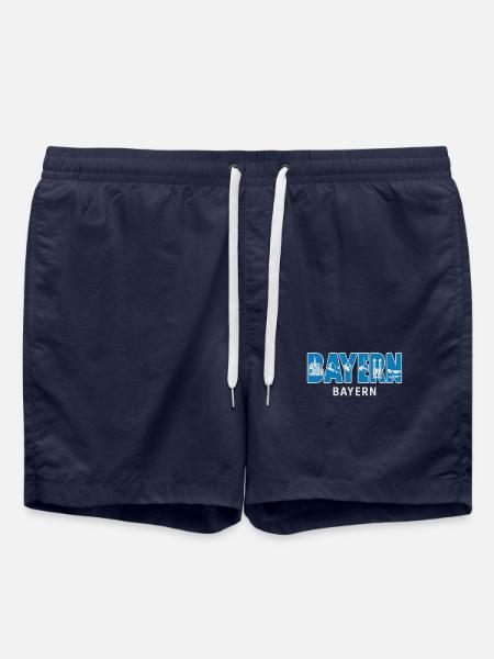 Bavaria love – white and blue in the heart - Swim Trunks - french navy