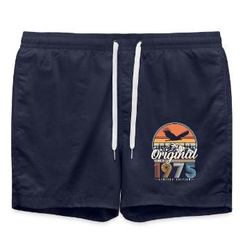 1975 Vintage Vintage Birthday Gift Retro - Swim Trunks - french navy - Front - AI Model Male 185 light (185cm)