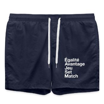 Tennis français - Short de bain - bleu marine - Devant - AI Model Male 185 light (185cm)
