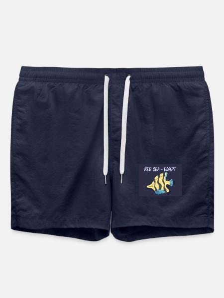 Red SEA Fish Design - Badeshorts - French Navy