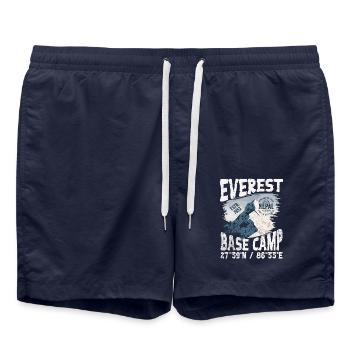 Everest Base Camp Nepal - Short de bain - bleu marine - Devant - AI Model Male 185 light (185cm)