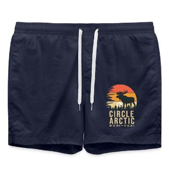 Cercle Arktisches Norwegen - Badeshorts - French Navy - Vorne - AI Model Male 185 light (185cm)
