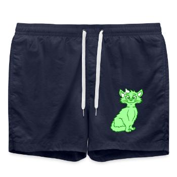 mignon fille chat jolie arc femme femme - Short de bain - bleu marine - Devant - AI Model Male 185 light (185cm)