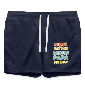 Nikan als Baby - Badeshorts - French Navy - Vorne - AI Model Male 185 light (185cm)