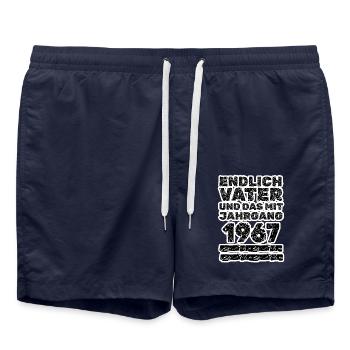 1967 - Short de bain - bleu marine - Devant - AI Model Male 185 light (185cm)