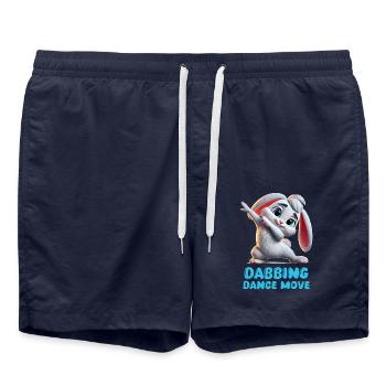 Rabbit Dabbing - Swim Trunks - french navy - Front - AI Model Male 185 light (185cm)