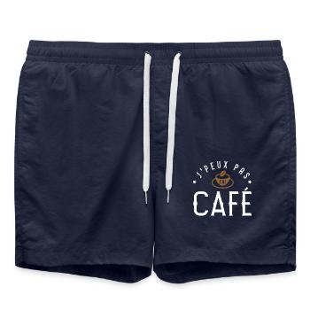J'peux pas j'ai café cafetier torréfacteur barman - Short de bain - bleu marine - Devant - AI Model Male 185 light (185cm)