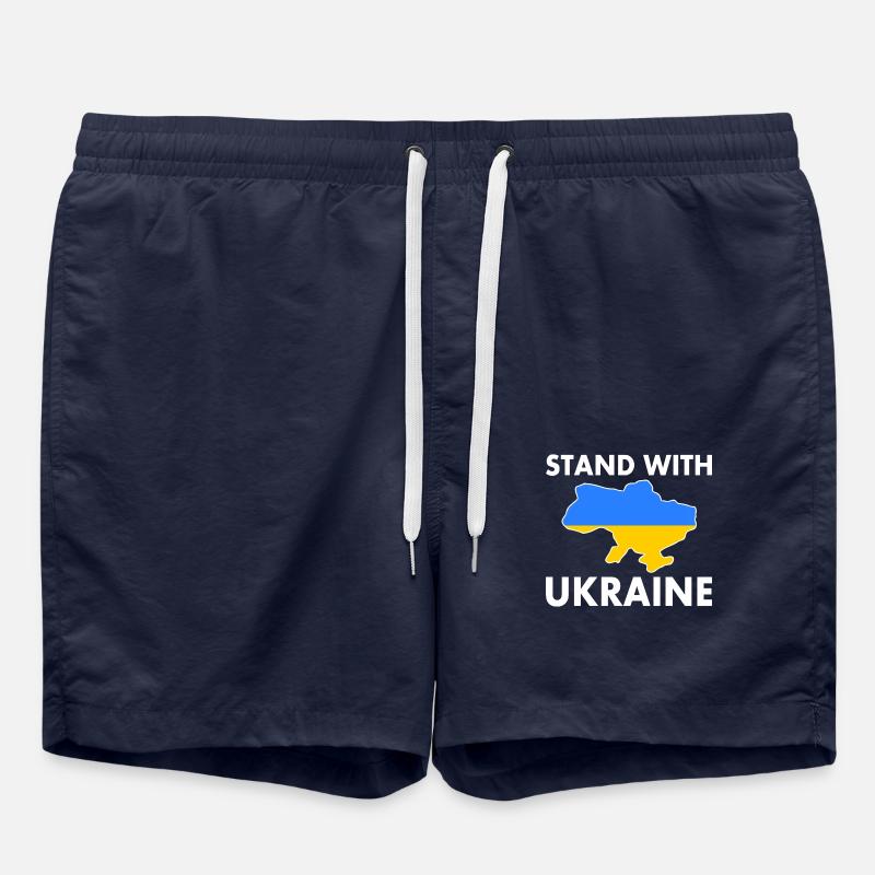 stand with ukraine - Short de bain - bleu marine