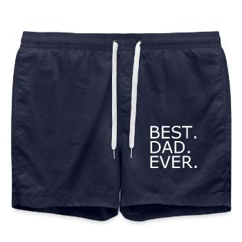 Best dad ever - Short de bain - bleu marine - Devant - AI Model Male 185 light (185cm)