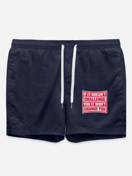 Workout Fitness Motivation Quote - Swim Trunks - french navy
