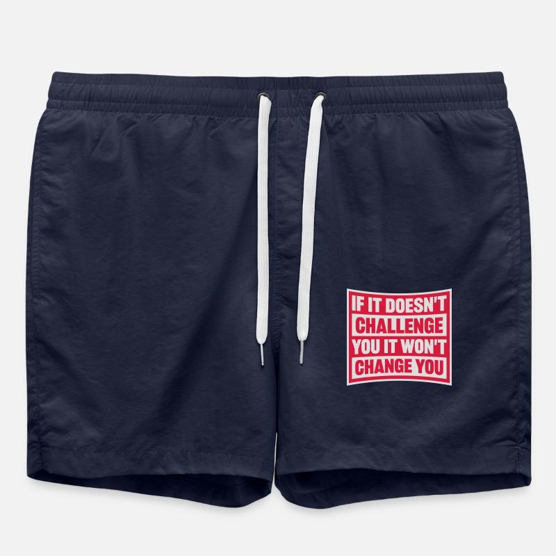 Workout Fitness Motivation Quote - Swim Trunks - french navy