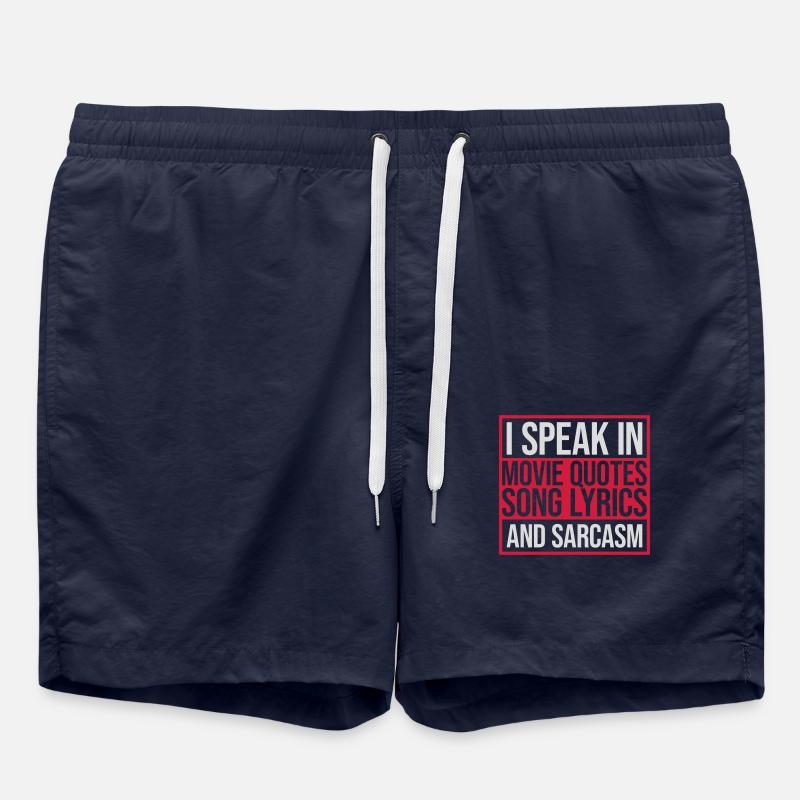 speak lyrics and sarcasm - Badeshorts - French Navy