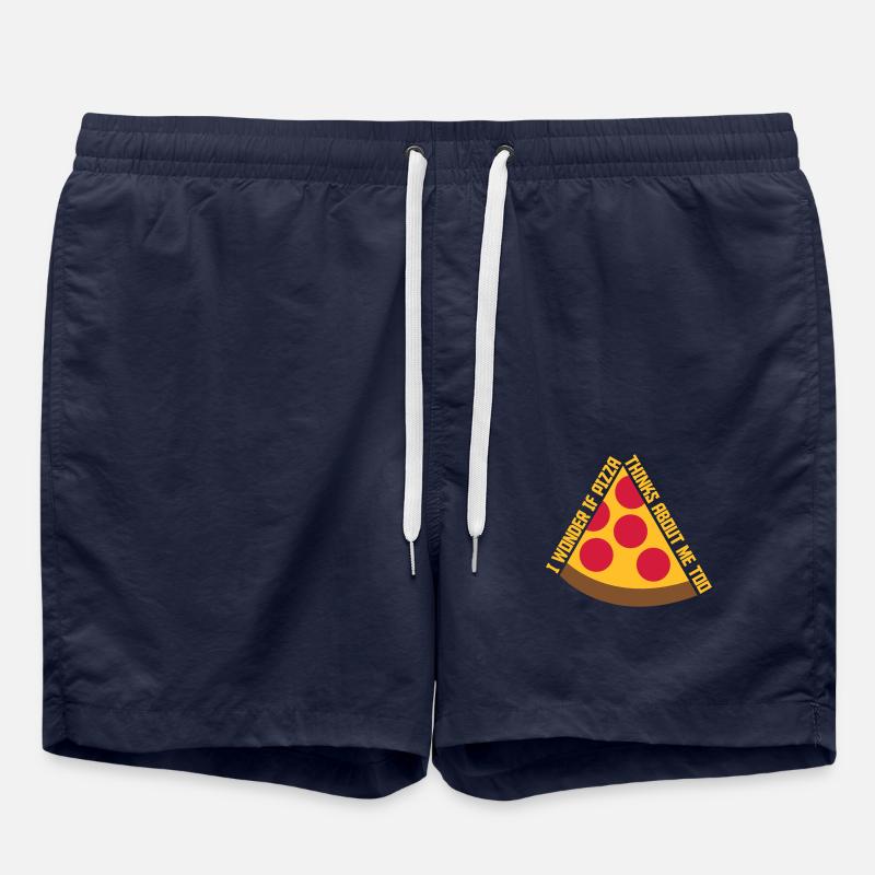 pizza thinks about me - Badeshorts - French Navy