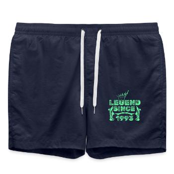 Geschenkidee 1993 - Badeshorts - French Navy - Vorne - AI Model Male 185 light (185cm)