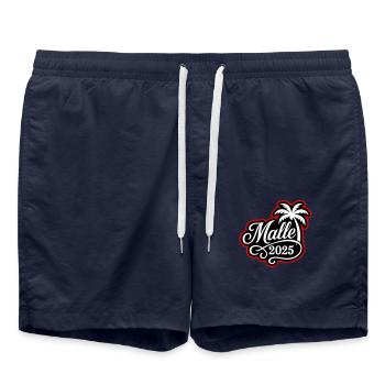 Malle 2025 Palmier - Short de bain - bleu marine - Devant - AI Model Male 185 light (185cm)